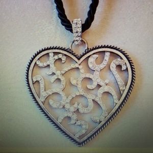 Sale: Heart Nk. Aura Borealis & Clear C.z.'s